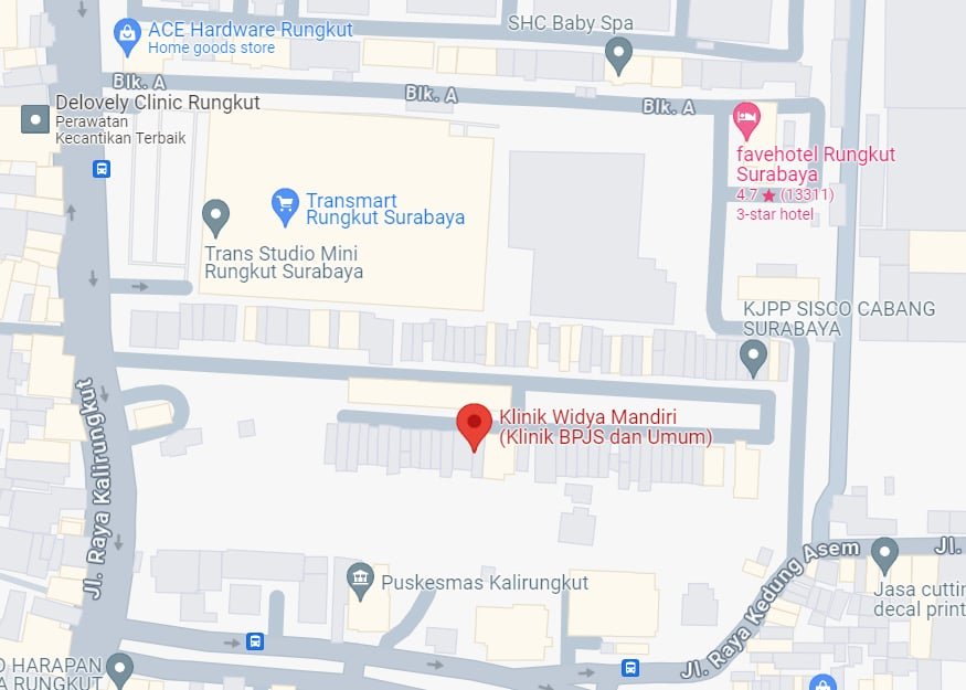 map klinik widya mandiri